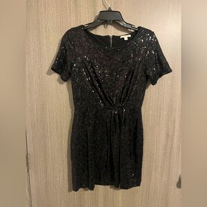 ella moss medium black sequin dress! very short!